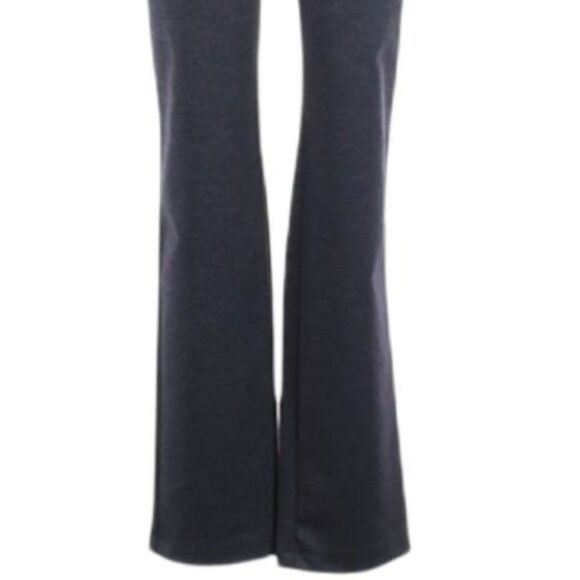 Andrew Marc Navy Gray Flecked High-rise Tapered Leg Flat Front Dress Pants Sz 8 - Picture 5 of 9